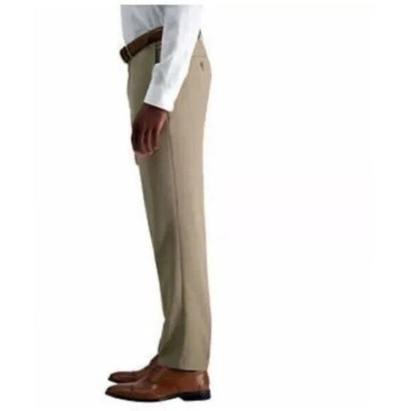 Kenneth Cole Mens 34x30 Pants Chino Slacks Tan Performance Dress Slim Fit New - Picture 3 of 9